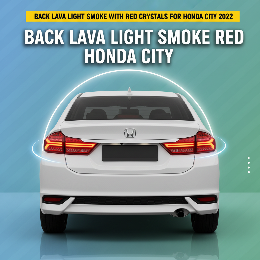 Back Lava Light Smoke with Red Crystals for Honda City 2022