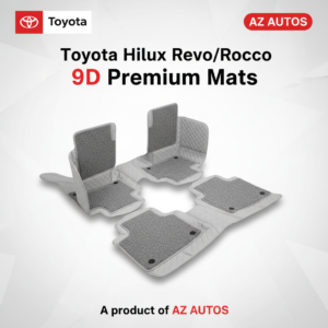 Toyota Hilux Revo/Rocco 9D Floor Mats Mix Thread 3 Pcs – Grey With Grey Grass