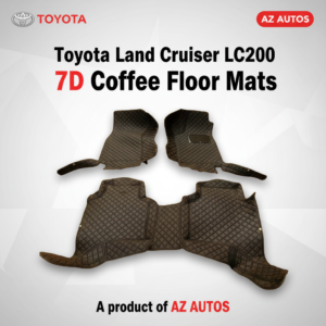 Toyota Land Cruiser LC200 7D Floor Mats – Coffee 3 Pcs 2015-2021