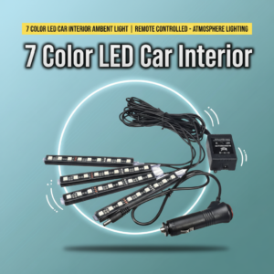 7 Color LED Car Interior Ambient Light | Remote Controlled – Atmosphere Lighting