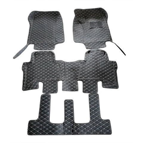 Toyota Prado 7D Floor Mats - Black - 4 Pcs Set - Model 2009-2021
