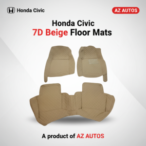 Honda Civic 7D Floor Mats – Beige – 3 Pcs Set – Model 2016-2025