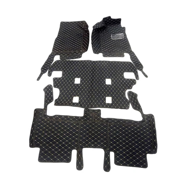 Toyota Land Cruiser 7D Floor Mats - Black - 4 Pcs - Model 2015-2021