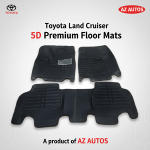 Toyota Land Cruiser 5D Stitched Floor Mat Black 3 Pcs 2015-2021