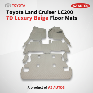 Toyota Land Cruiser LC200 7D Floor Mats – Beige – 4 Pcs Set-2015-2021