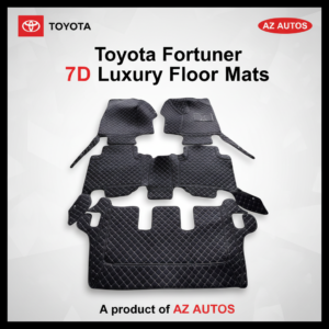 Toyota Fortuner 7D Floor Mats – Black – 4 Pcs Set – Model 2016-2022