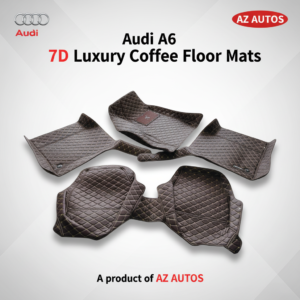 Audi A6 7D Luxury Floor Mats – Coffee – 3 Pcs Set – Model 2011-2018