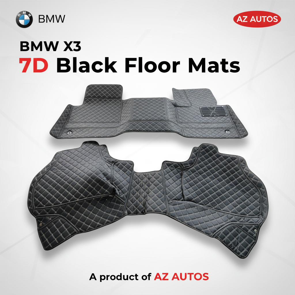 BMW X3 7D Floor Mats - Black - 3 Pcs Set - Model 2012-2018 HURRY! ONLY 3 LEFT IN STOCK.