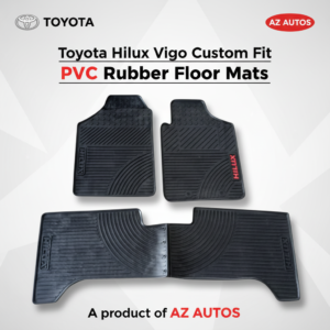 Toyota Hilux Vigo Custom Fit PVC Rubber Floor Mat Black 3 Pcs