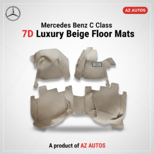 Mercedes Benz C Class 7D Floor Mats Beige 3Pcs 2014-2018