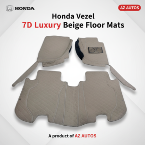 Honda Vezel – 7D Floor Mats – Beige – 3 Pcs Set – Model 2013-2025 – Car Interior Mats
