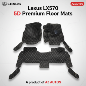 Lexus LX570 7D Floor Mats – Black – 3 Pcs Set – Model 2015-2018 – Best Quality Car Floor Mats in Pakistan