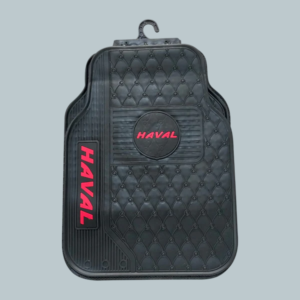 Haval H6 Universal PVC Rubber Floor Mat Black Mix Design 5 Pcs – Rubber Floor Mats | Car Mats | Vehicle Mats | Foot Mat For Car | Latex Mats