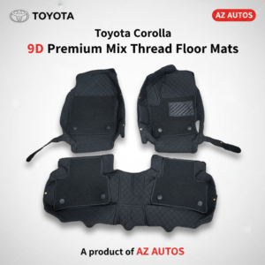 Toyota Corolla Cross 9D Floor Mat Black Grass 3 Pcs 2020-2024 – Mix Thread Multi Color