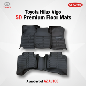 Toyota Hilux Vigo 5D Custom Floor Mat Black 3 Pcs – Model 2005-2016