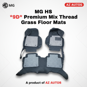 MG HS 9D Floor Mats Mix Thread Grass 3 Pcs 2020-2022 – Black With Grey