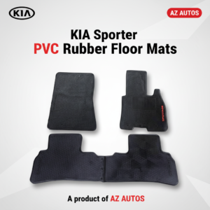 KIA Sportage Custom Fit PVC Rubber Floor Mat 3 Pcs 2019-2021 – – Black Mix Design