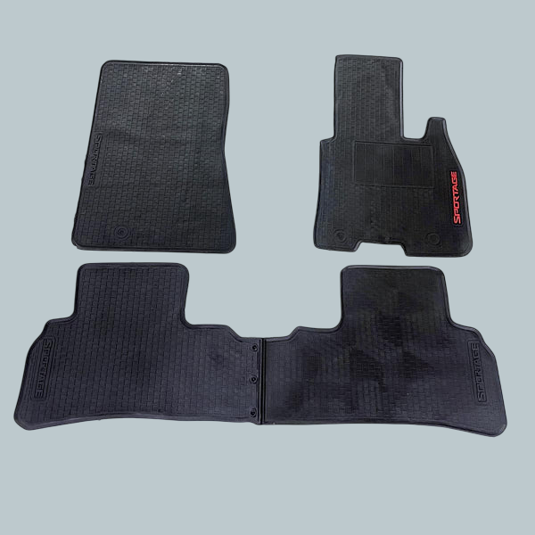 KIA Sportage Custom Fit PVC Rubber Floor Mat 3 Pcs 2019-2021 - - Black Mix Design