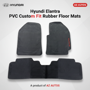 Hyundai Elantra Custom Fit PVC Rubber Floor Mat Black 2020-2024 – – Mix Design 3 Pcs