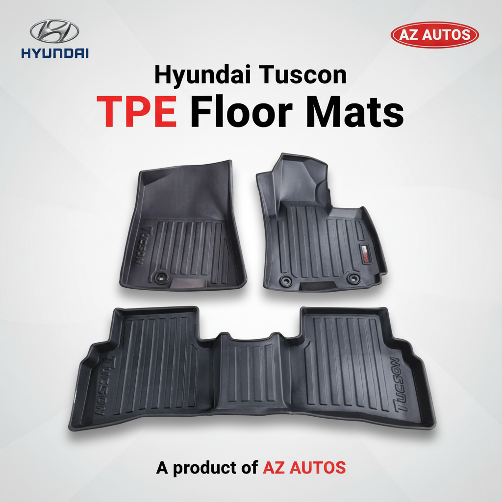 Hyundai Tucson TPE Floor Mat Black 3 Pcs - Model 2022-2024