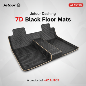 Jetour Dashing 7D Floor Mats – Black 2025 – 3 Pcs Set