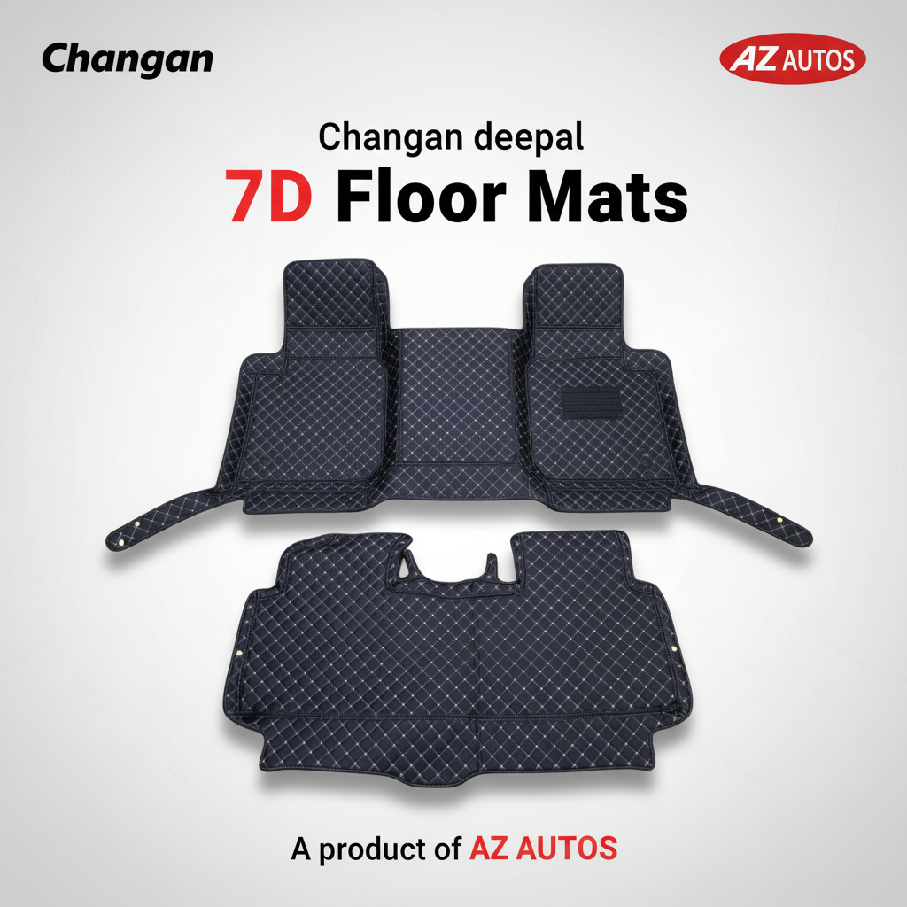 Changan Deepal S07 7D Floor Mats - Black - 3 Pcs Set - Model 2024-2025