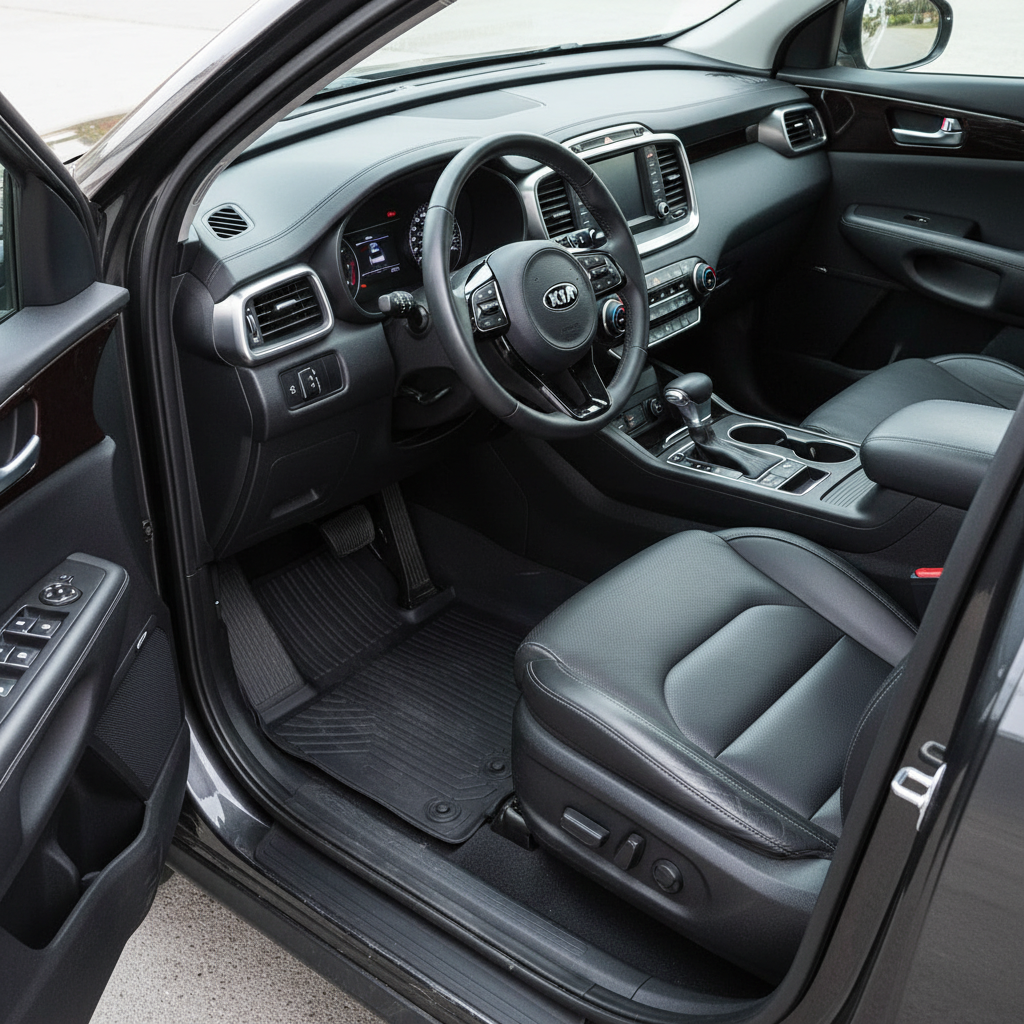 KIA Sorento TPE Floor Mat Black 3 Pcs - Model 2020-2022