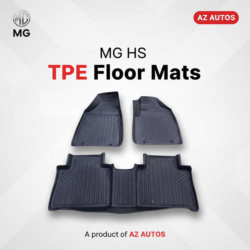 MG HS TPE Floor Mat Black 3 Pcs - Model 2020-2021