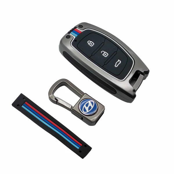 Hyundai Tucson Key Cover With Metal Shell - Model 2020-2024