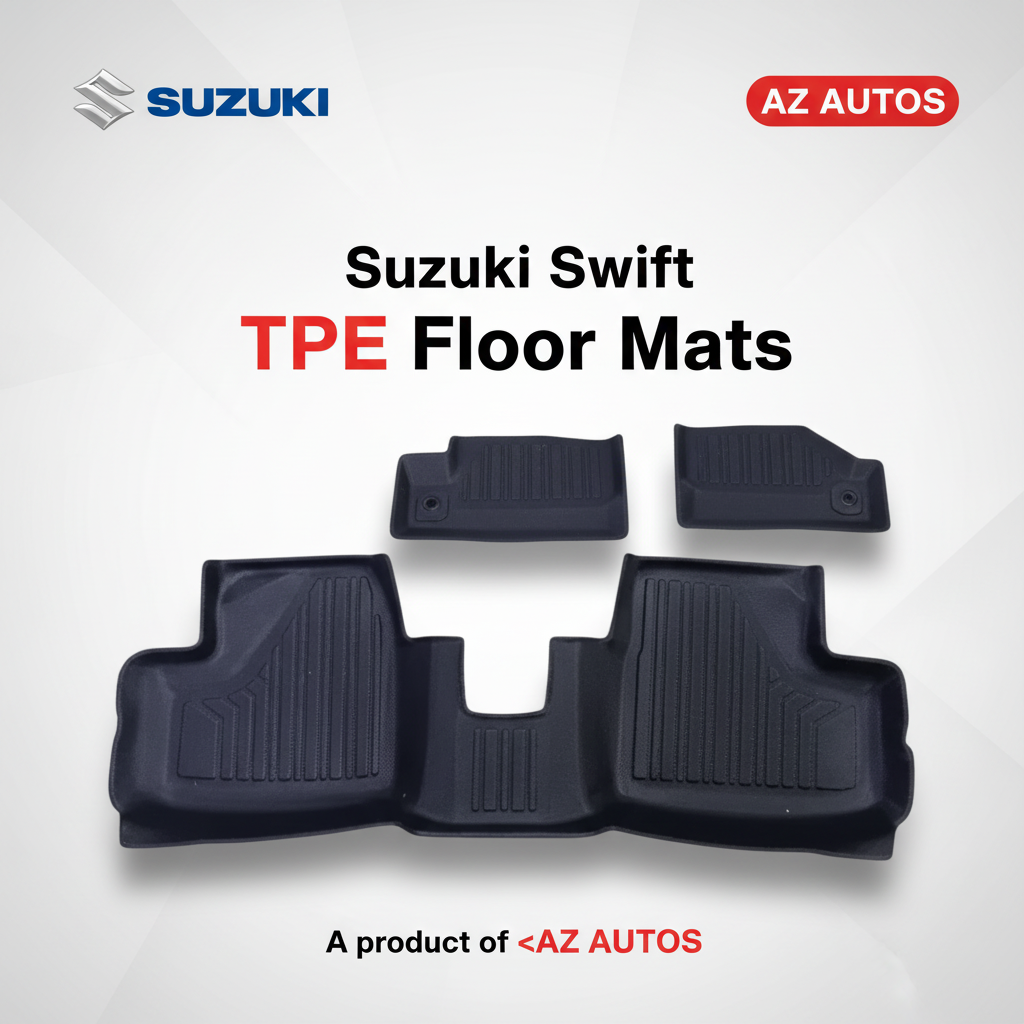 Suzuki Swift TPE Floor Mat Black 3 Pcs - Model 2018-2024