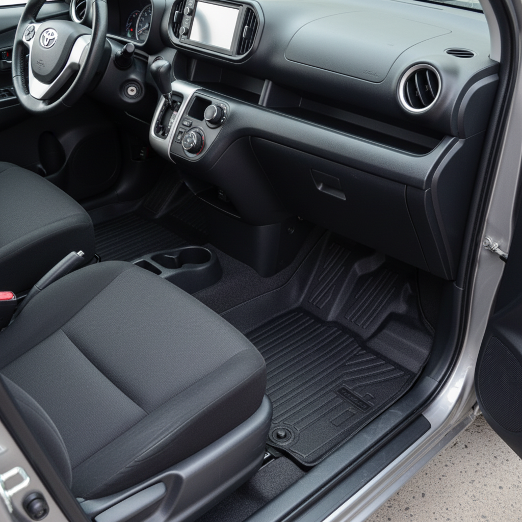 Toyota Passo TPE Floor Mat Black 3 Pcs - Model 2020-2021