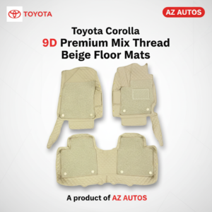 Toyota Corolla 9D Floor Mat Mix Thread Beige Grass 2014-2022 – 3 Pcs