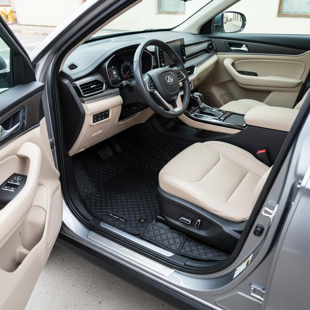Changan Oshan X7 7D Floor Mats - Black - 3 Pcs - Model 2022-2025