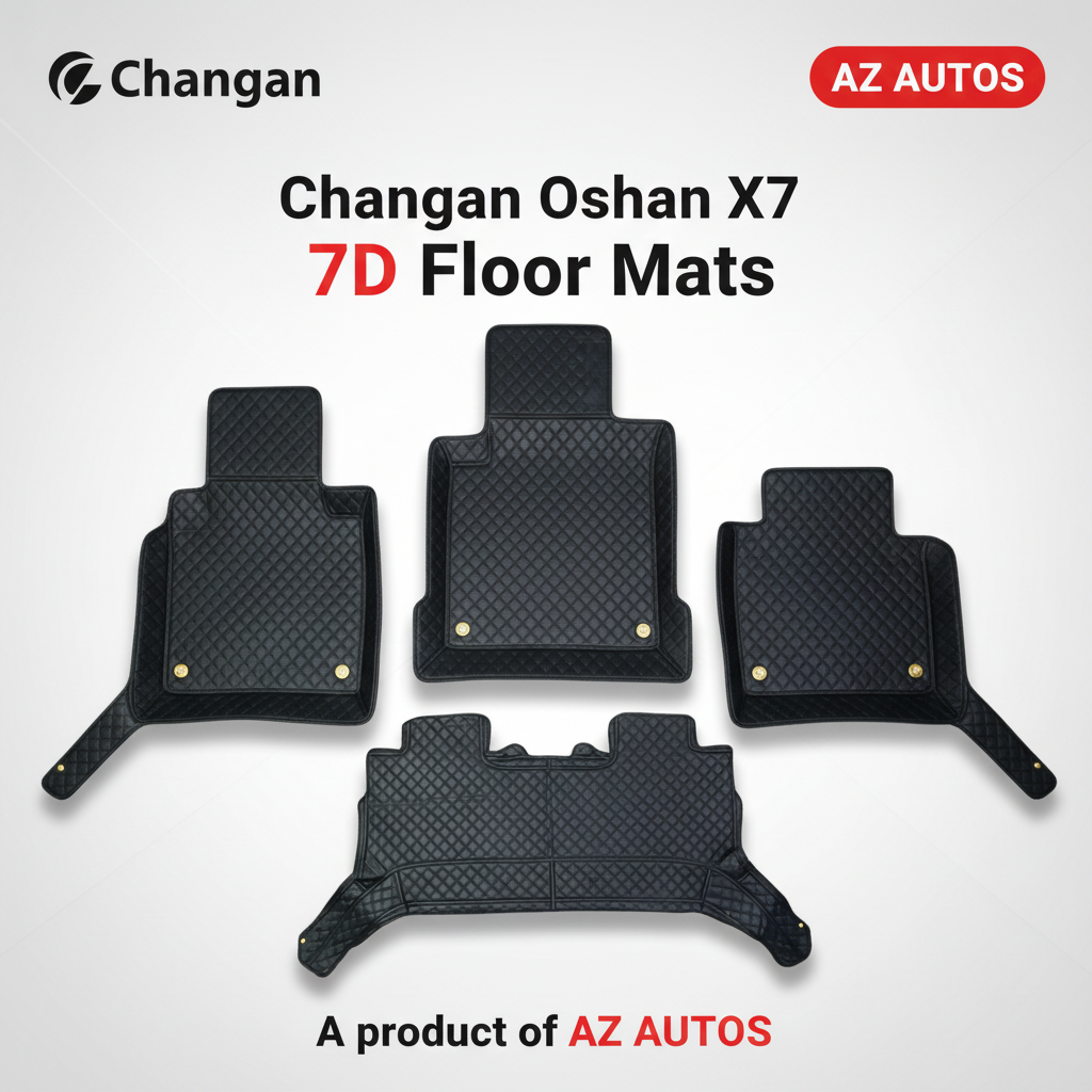 Changan Oshan X7 7D Floor Mats - Black - 3 Pcs - Model 2022-2025