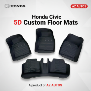 Honda Civic 5D Custom Floor Mat Black 3 Pcs – Model 2016-2024
