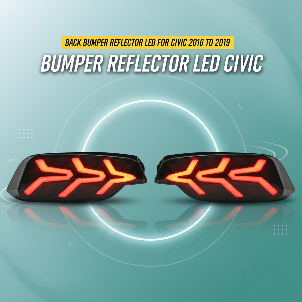 Back Bumper Reflector Led for Civic 2016 to 2019