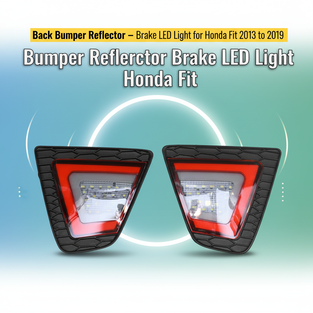 Back Bumper Reflector – Brake LED Light for Honda Fit 2013 to 2019