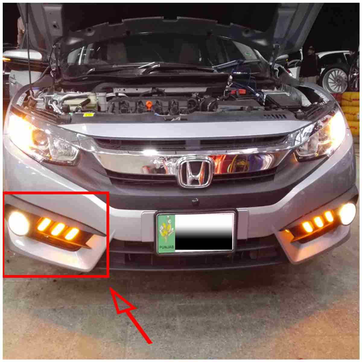 Honda Civic Cut Style Fog Lamps Lights DRL Cover – Model 2016-2021