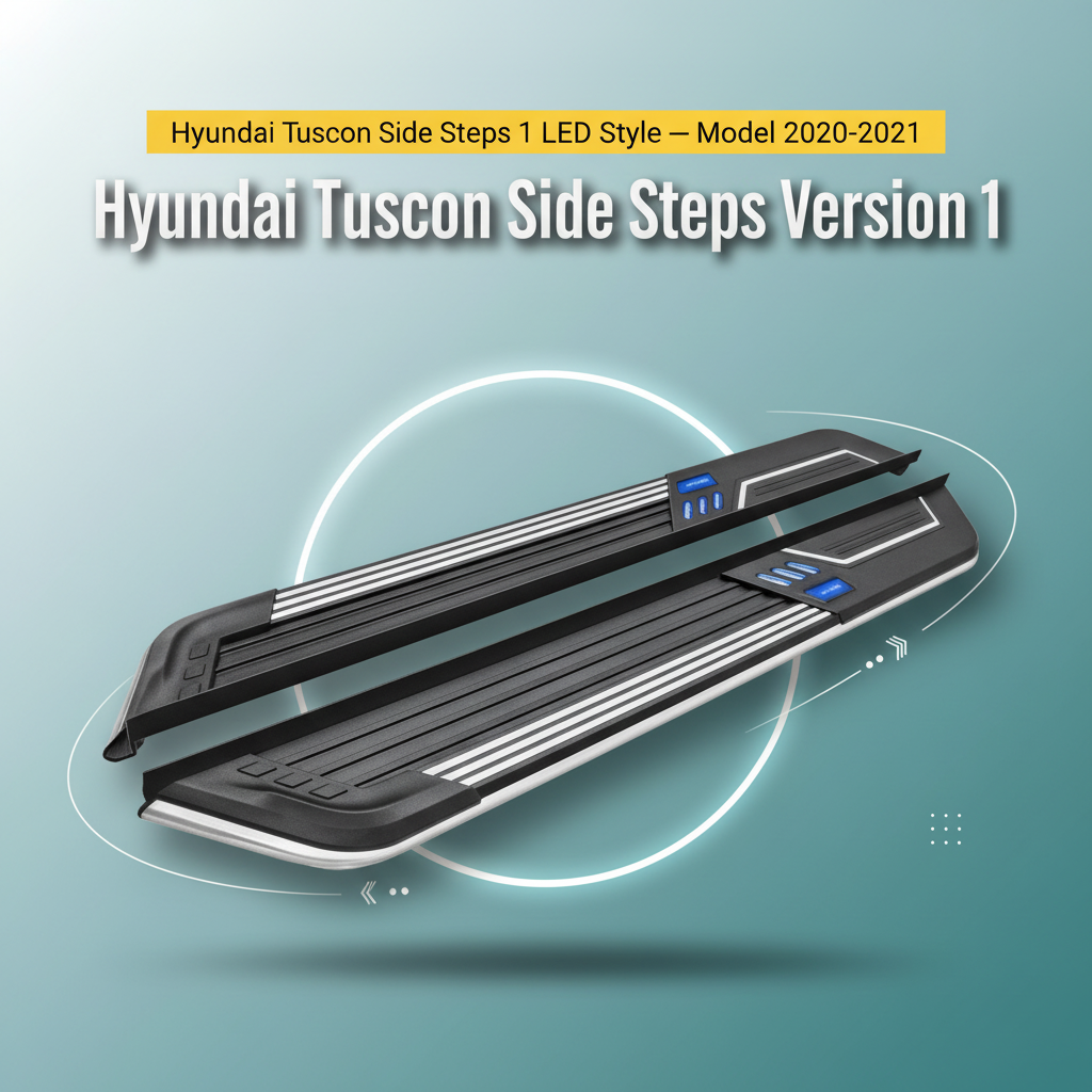 Hyundai Tucson Side Steps Version 1 LED Style – Model 2020-2021