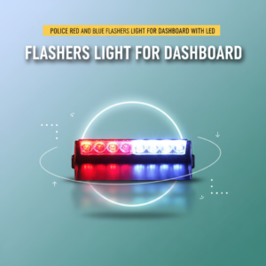 Police Red and Blue Flashers Light For Dashboard With LED