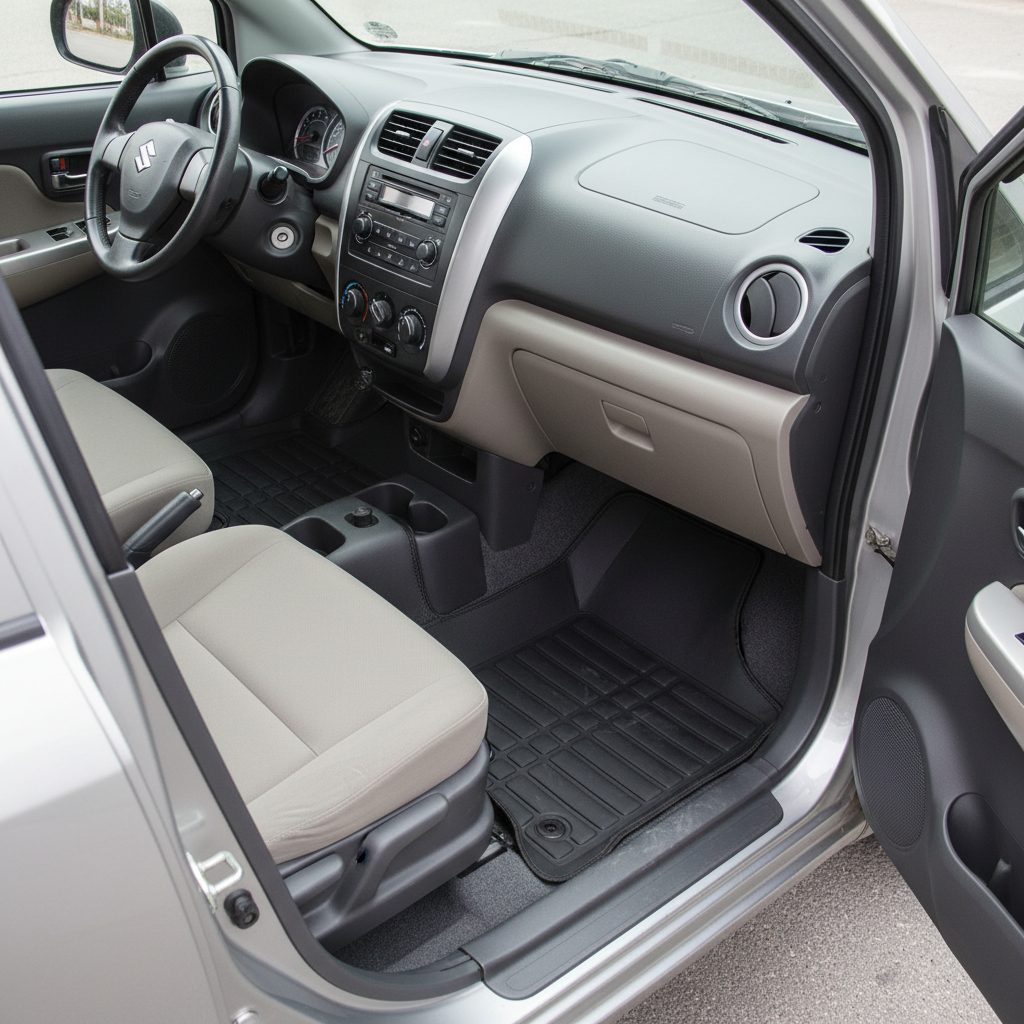 Suzuki Wagon R 5D Custom Floor Mat Black 3 Pcs - Model 2014-2021