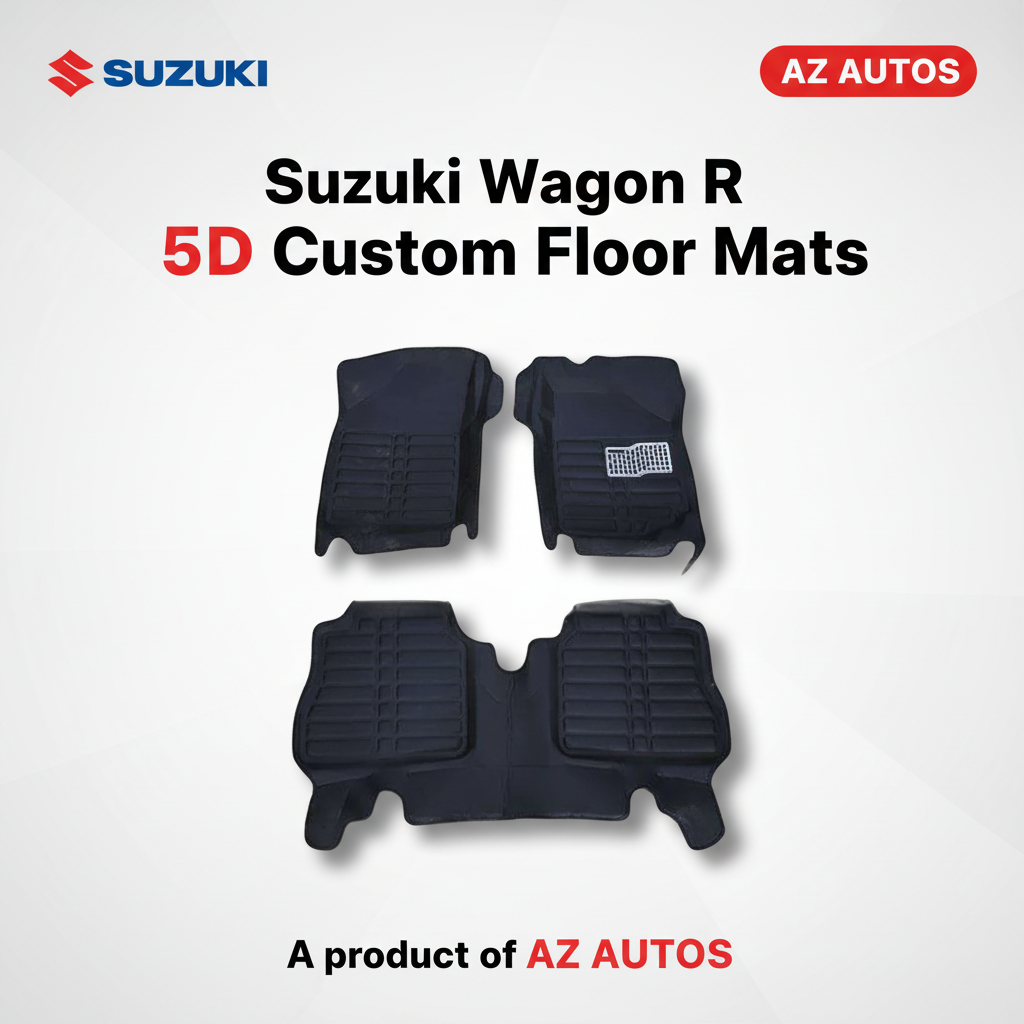 Suzuki Wagon R 5D Custom Floor Mat Black 3 Pcs - Model 2014-2021