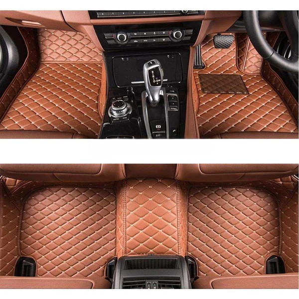 Porsche Panamera 7D Floor Mats - Brown - 3 Pcs Set - Model 2010-2018