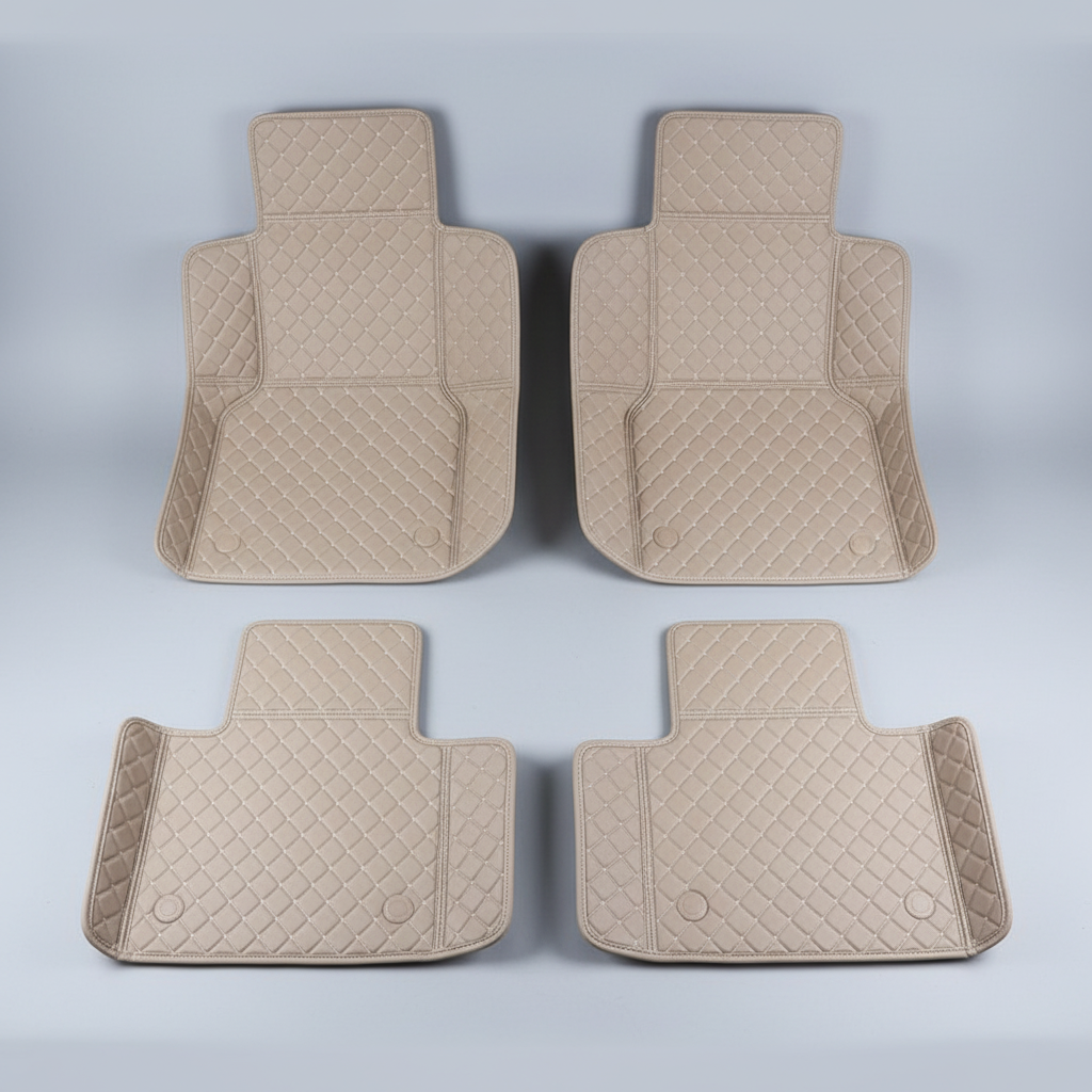 Audi A5 7D Luxury Floor Mats - Beige - 3 Pcs Set - Model 2017-2018
