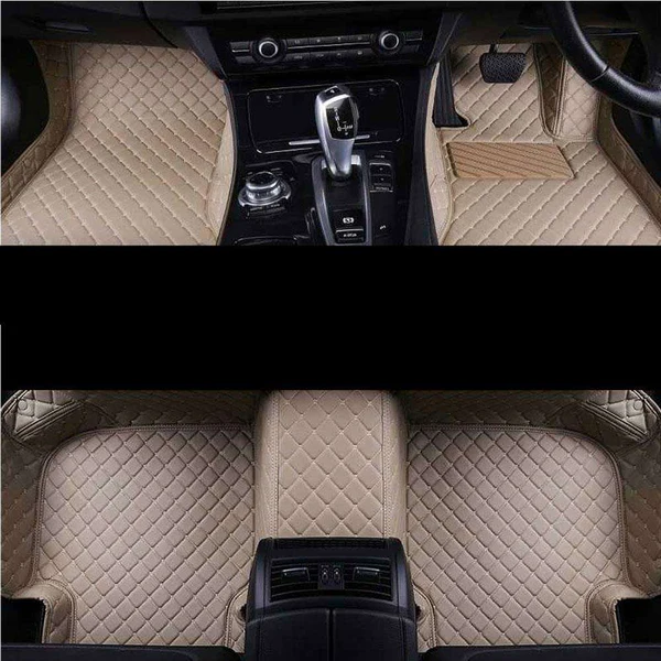 Toyota Prado 7D Stitched Floor Mats - Beige - 7 Pcs Set 2009-2022