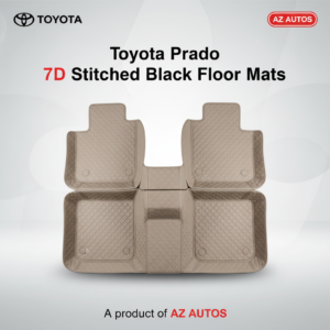 Toyota Prado 7D Stitched Floor Mats – Beige – 7 Pcs Set 2009-2022