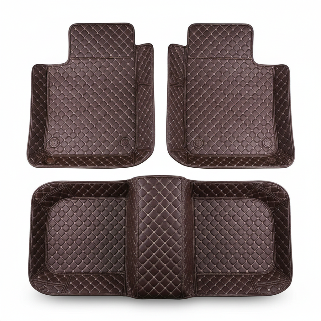 Audi A5 7D Luxury Floor Mats - Coffee - 3 Pcs Set - Model 2017-2018