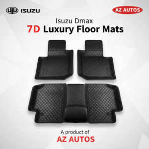 Isuzu DMax 7D Floor Mats – Black -3 Pcs Set – Model 2018-2021