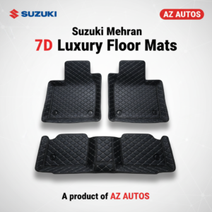 Suzuki Mehran 7D Custom Floor Mats – Black – 3 Pcs Set 2012-2017