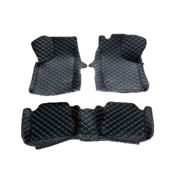 Suzuki Mehran 7D Custom Floor Mats - Black - 3 Pcs Set 2012-2017